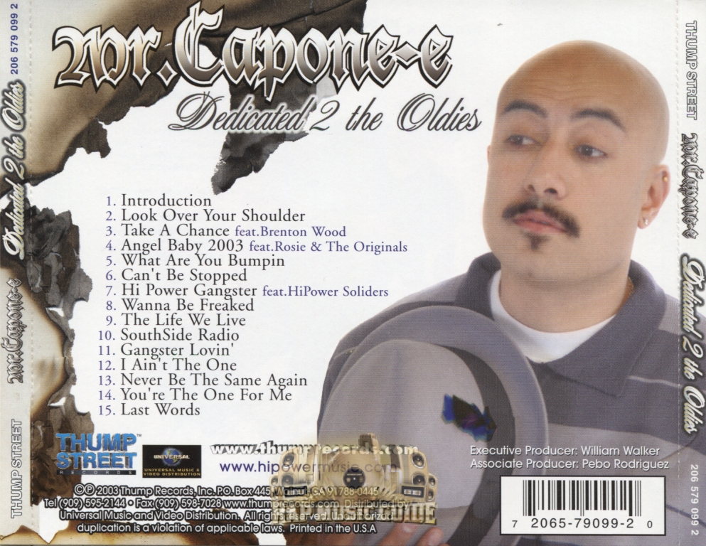 Mr Capone-E Dedicated 2 The Oldies Vol 1 CD Super Rare ft